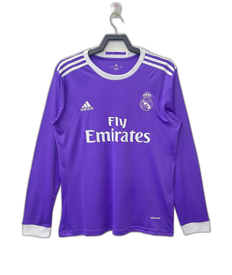 Camisa Real Madrid 16/17 II - Manga Longa Retrô