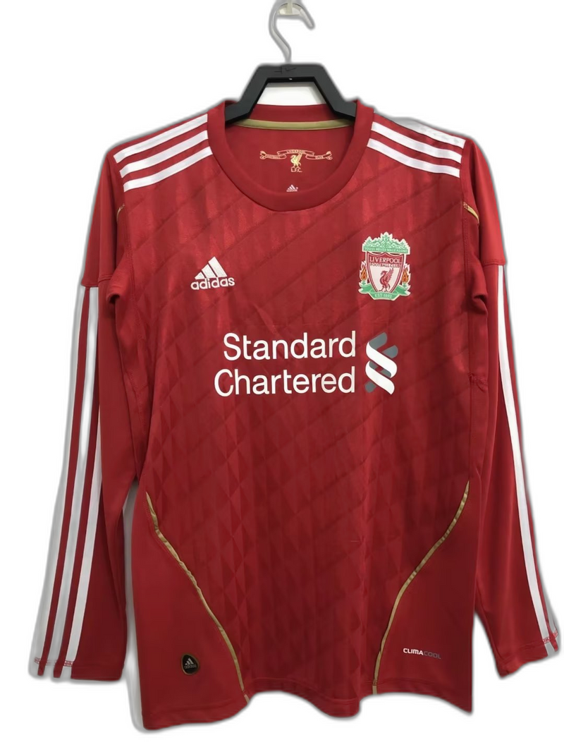 Camisa Liverpool 2010 I - Manga Longa Retrô